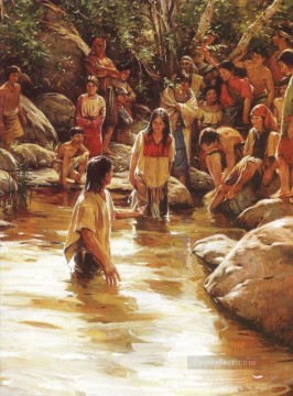 150の主題の芸術作品 Painting - モルモン教の水 カトリックキリスト教徒